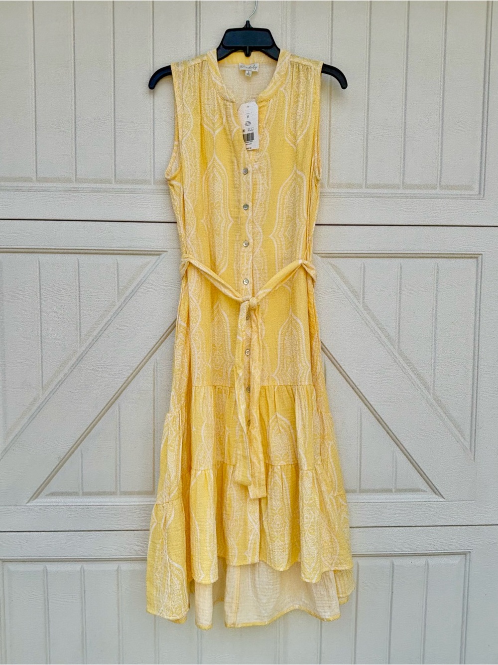 Wonderly NWT Yellow High-Low Midi Dress | Size Small